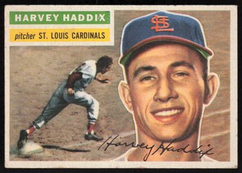 1956 TOPPS HARVEU HADDIX BASEBALL CARD