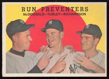1959 TOPPS RUN PREVENTERS BASEBALL CARD