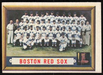 1957 TOPPS RED SOX TEAM BASEBALL CARD