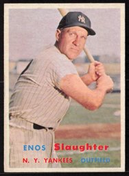 1957 TOPPS ENOS SLAGHTER BASEBALL CARD