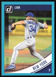 2018 Donruss SP 'Lion' Variation NOAH SYNDERGAARD #144 Mets SERIAL NUMBERED To 199 BLUE