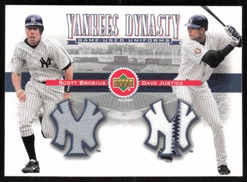 Scott Brosius & David Justice 2001 Yankees Dynasty Dual Jersey