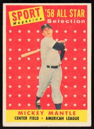 Mickey Mantle 1958 Topps All Star #487