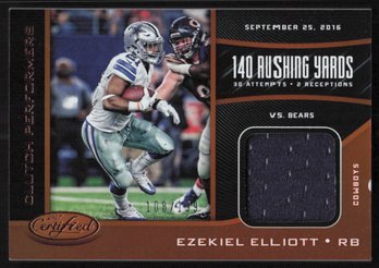 Ezekiel Elliot Game Used Patch Card 2016 Game Dated