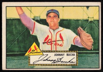 1952 TOPPS BASEBALL Johnny Bucha RC RED BACK ROOKIE CARD