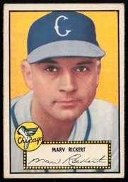 1952 TOPPS BASEBALL Marv Rickert RC ROOKIE CARD