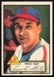 1952 TOPPS BASEBALL Jerry Staley RED BACK