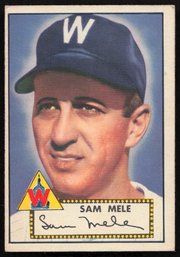 1952 TOPPS BASEBALL Sam Mele