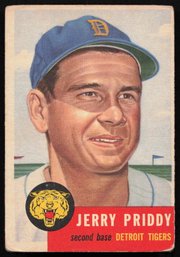 1953 TOPPS BASEBALL Jerry Priddy