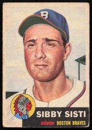 1953 TOPPS BASEBALL Sibby Sisti