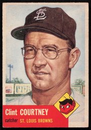 1953 TOPPS BASEBALL Clint Courtney RC ROOKIE CARD