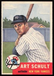 1953 TOPPS BASEBALL Art Schult RC ROOKIE CARD