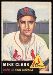 1953 TOPPS BASEBALL Mike Clark RC ROOKIE CARD