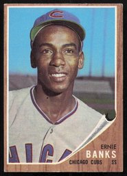 1962 TOPPS ERNIE BANKS BASEBALL CARD