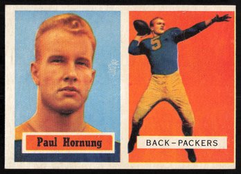 1957 TOPPS PAUL HORNUNG ROOKIE FOOTBALL CARD