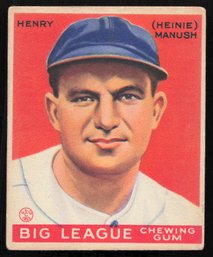 1933 GOUDEY HENRY MANUSH BASEBALL CARD