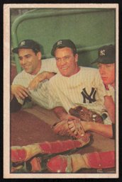 1953 BOWMAN MANTLE BERRA BAUER BASEBALL CARD