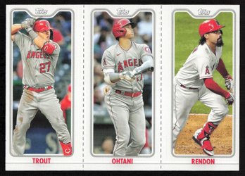 2022 TOPPS TRIO TROUT PHTANI RENDON BASEBALL CARD