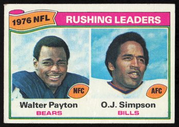 1977 TOPPS RUSH LEADERS WALTER PAYTON SIMPSON FOOTBALL CARD
