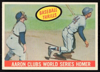 1959 AARON CLUNS HOMER TOPPS BASEBALL CARD