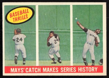 1959 TOPPS WILLIE MAYS CATCH BASEBALL CARD
