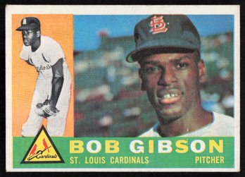 1960 TOPPS  BOB GIBSON BASEBALL CARD