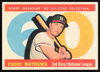 1960 TOPPS ED MATHEWS BASEBALL CARD