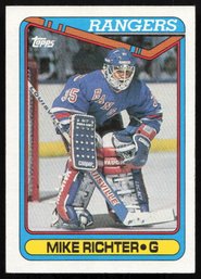 1990 TOPPS MIKE RICHTER ROOKIE HOCKEY CARD