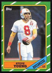 1986 TOPPS STEVE YOUNG ROOKIE FOOTBALL CARD
