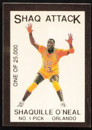 SHAQ ATTACK PROMO LSU ROOKIE /25000 BASKETBALL CARD