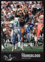 1997 UPPER DECK JACK YOUNGBLOOD AUTO FOOTBALL CARD