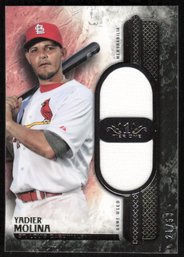2016 Topps Tier One Relics #T1R-YM Yadier Molina Game Worn Jersey