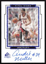 1999 UPPER DECK ANDRE MILLER AUTO ROOKIE BASKETBALL CARD