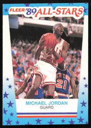 1989 FLEER STICKER MICHAEL JORDAN BASKETBALL CARD