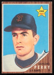 1962 TOPPS GAYLORD PERRY ROOKIE BASEBALL CARD