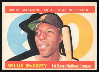 1960 TOPPS WILLIE MCCOVEY ROOKIE BASEBALL CARD