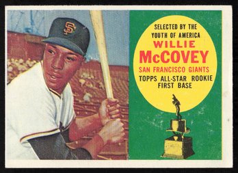 1960 TOPPS WILLIE MCCOVEY ROOKIE BASEBALL CARD
