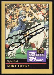 1991 ENOR MIKE DITKA AUTO FOOTBALL CARD