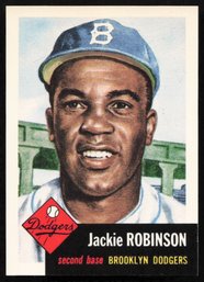 1991 TOPPS 1953 JACKIE ROBINSON REPRINT BASEBALL CARD