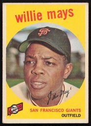 1959 TOPPS WILLIE MAYS BASEBALL CARD