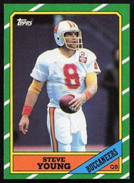 1986 TOPPS STEVE YOUNG ROOKIE FOOTBALL CARD