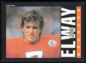 1985 TOPPS JOHN ELWAY FOOTBALL CARD 2ND YEAR