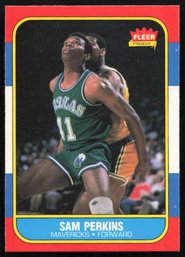 1986 FLEER SAM PERKINS ROOKIE BASKETBALL CARD