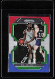 2021 RED WHITE BLUE PRIZM BILL RUSSELL BASKETBALL CARD