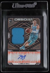 2020 OBSIDIAN #D /35 PATCH AUTO LAMELO BALL ROOKIE BASKETBALL CARD
