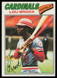 1977 TOPPS LOU BROCK BASEBALL CARD
