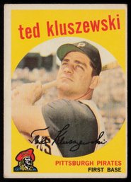 1959 TOPPS WHITE BACK TED KLUSZEWSKI BASEBALL CARD
