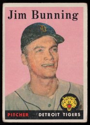 1958 TOPPS JIM BUNNING 2ND YEAR BASEBALL CARD
