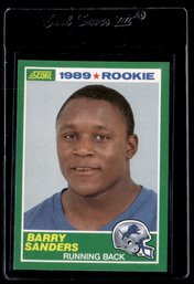 1989 SCORE BARRY SANDERS ROOKIE FOOTBALL CARD
