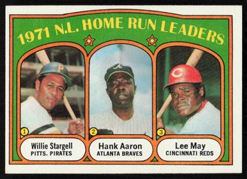 1972 Topps 1971 N.L. Home Run Leaders - Willie Stargell Hank Aaron Lee May